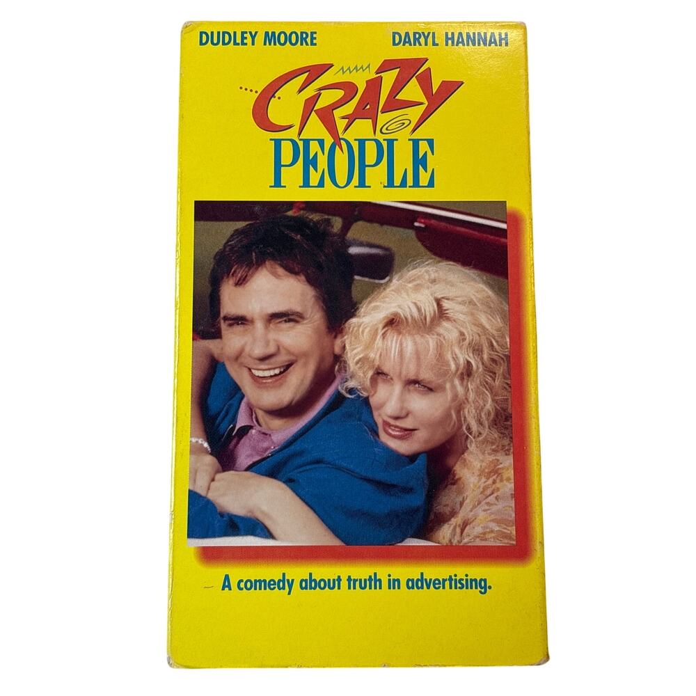 Crazy People VHS 1990 Dudley Moore Daryl Hannah Paramount Comedy Movie Vintage
